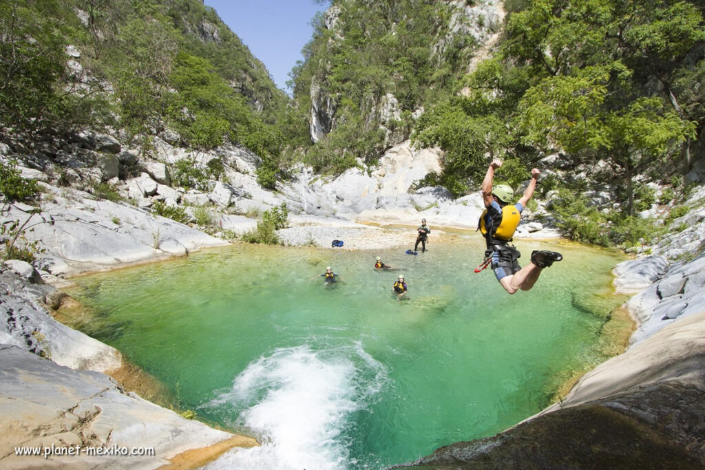 Canyoning Matacanes-Schlucht in Nuevo León