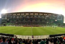 Grossstadt Torreon in Coahuila mit Fussballstadion von Santos Laguna