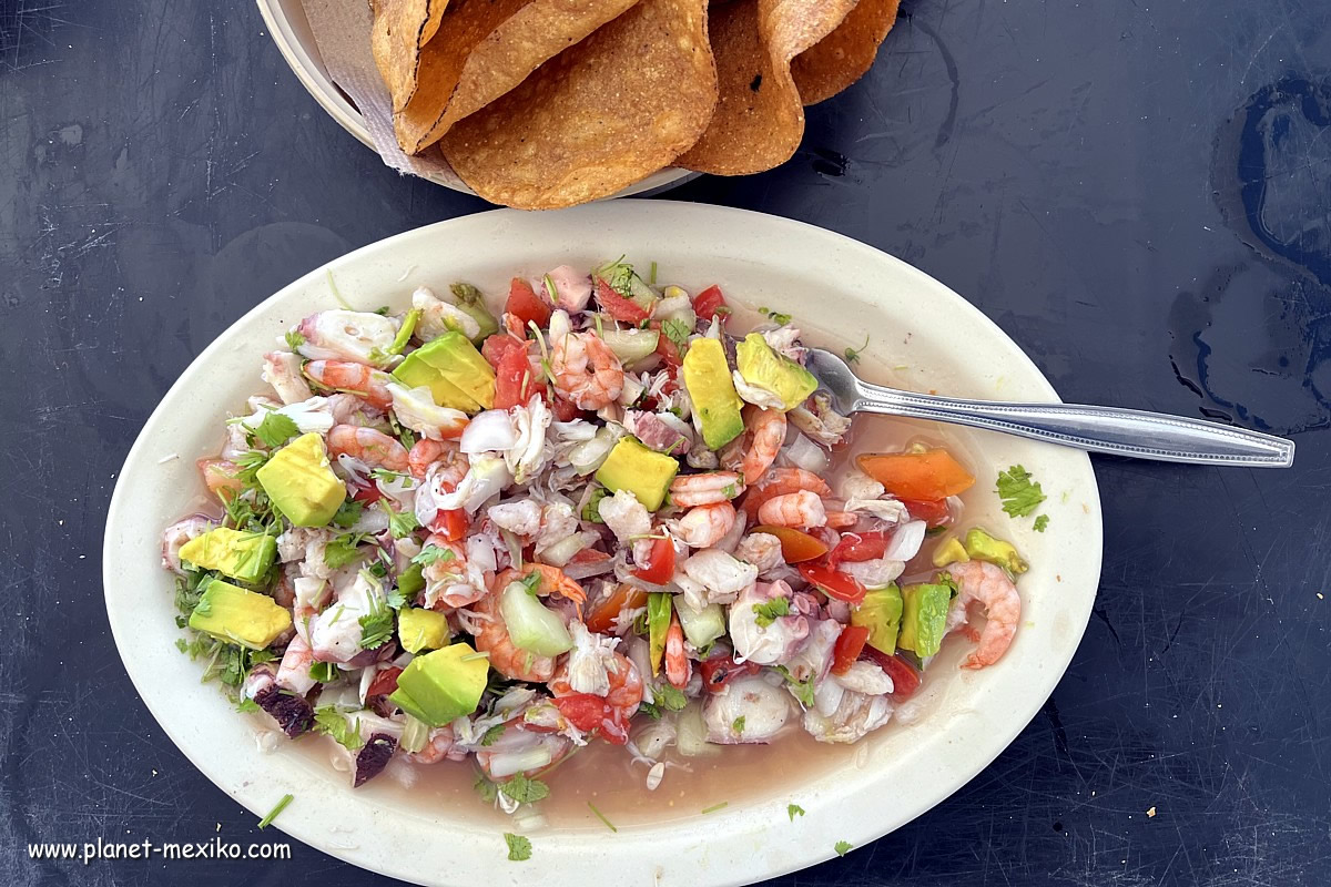 Mexikanische essen Ceviche mit Garnelen