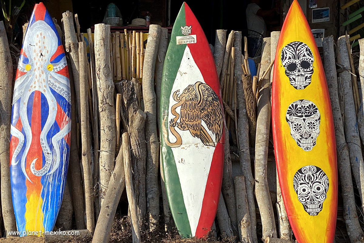 Surfboards in Puerto Escondido